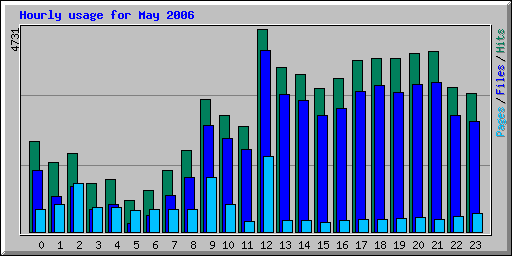 Hourly usage for May 2006