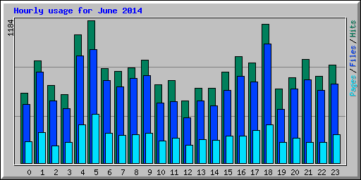 Hourly usage for June 2014