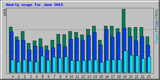 Hourly usage for June 2015