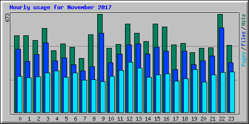 Hourly usage for November 2017